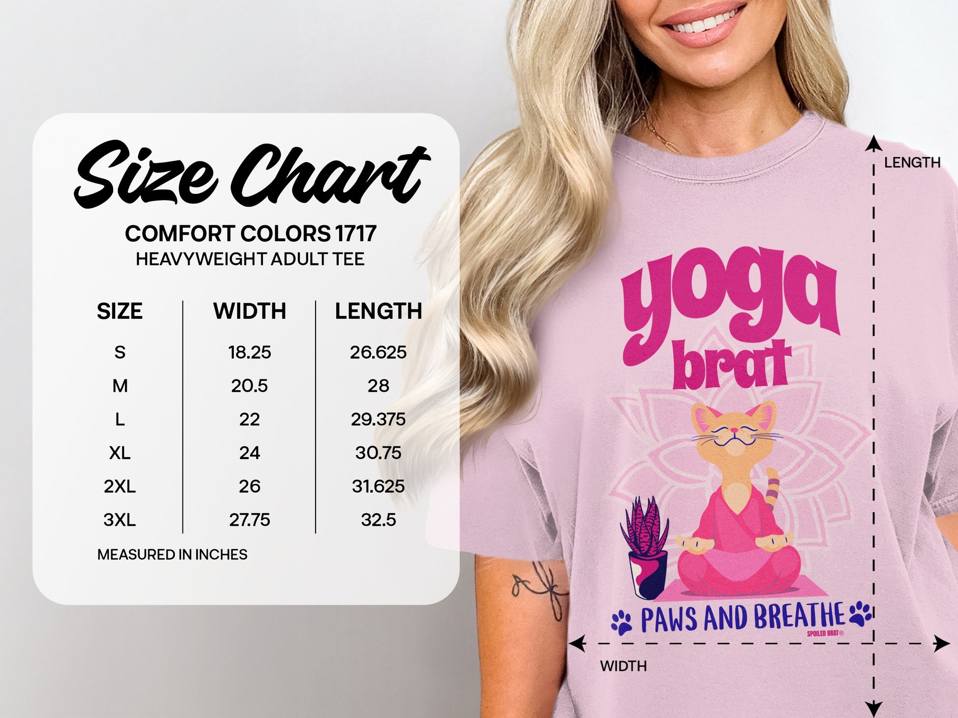 Yoga Brat Paws and Breathe Heavyweight Adult Tee product