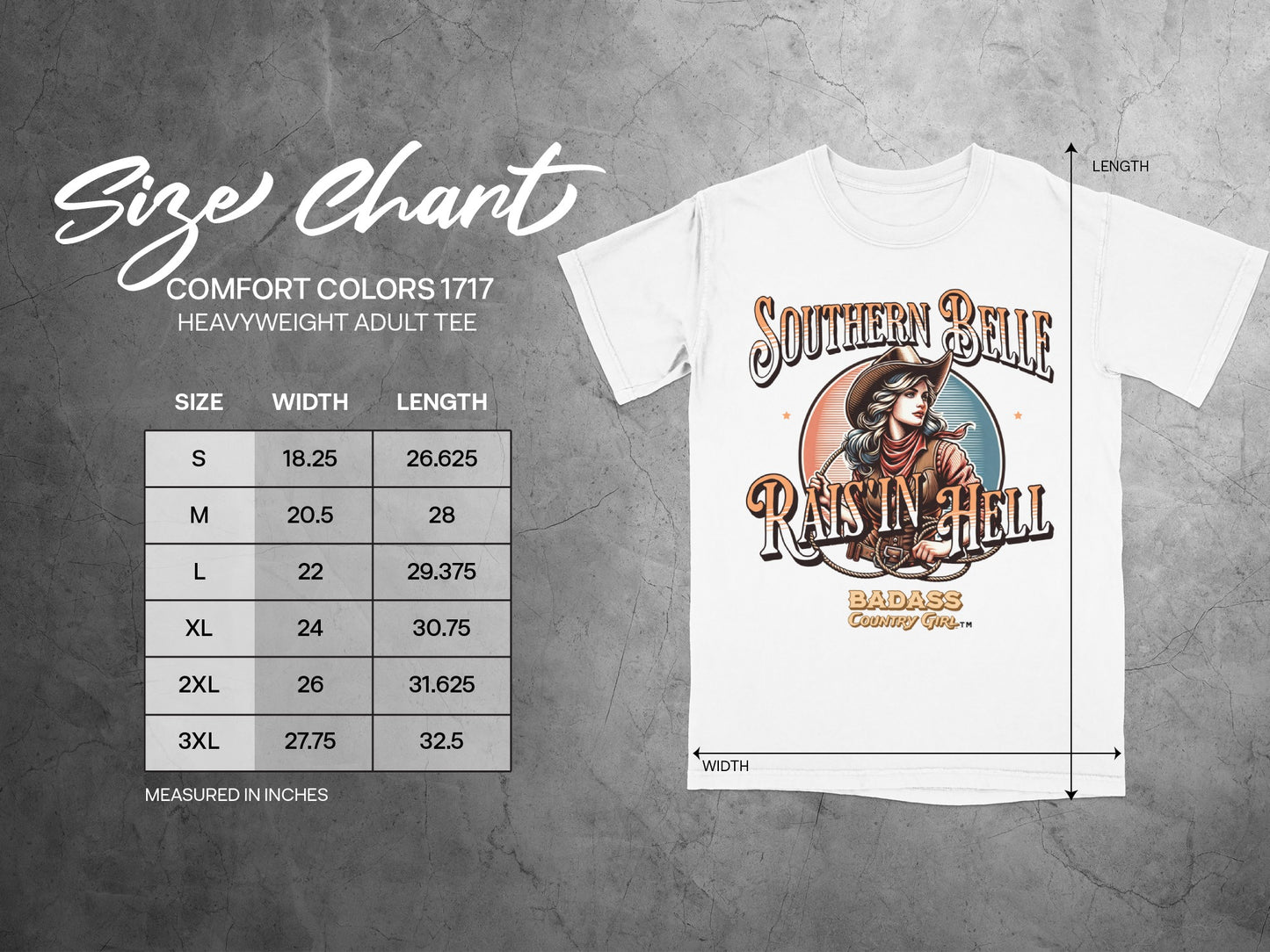 Southern Belle Rides in Hell Graphic Tee Shirt product