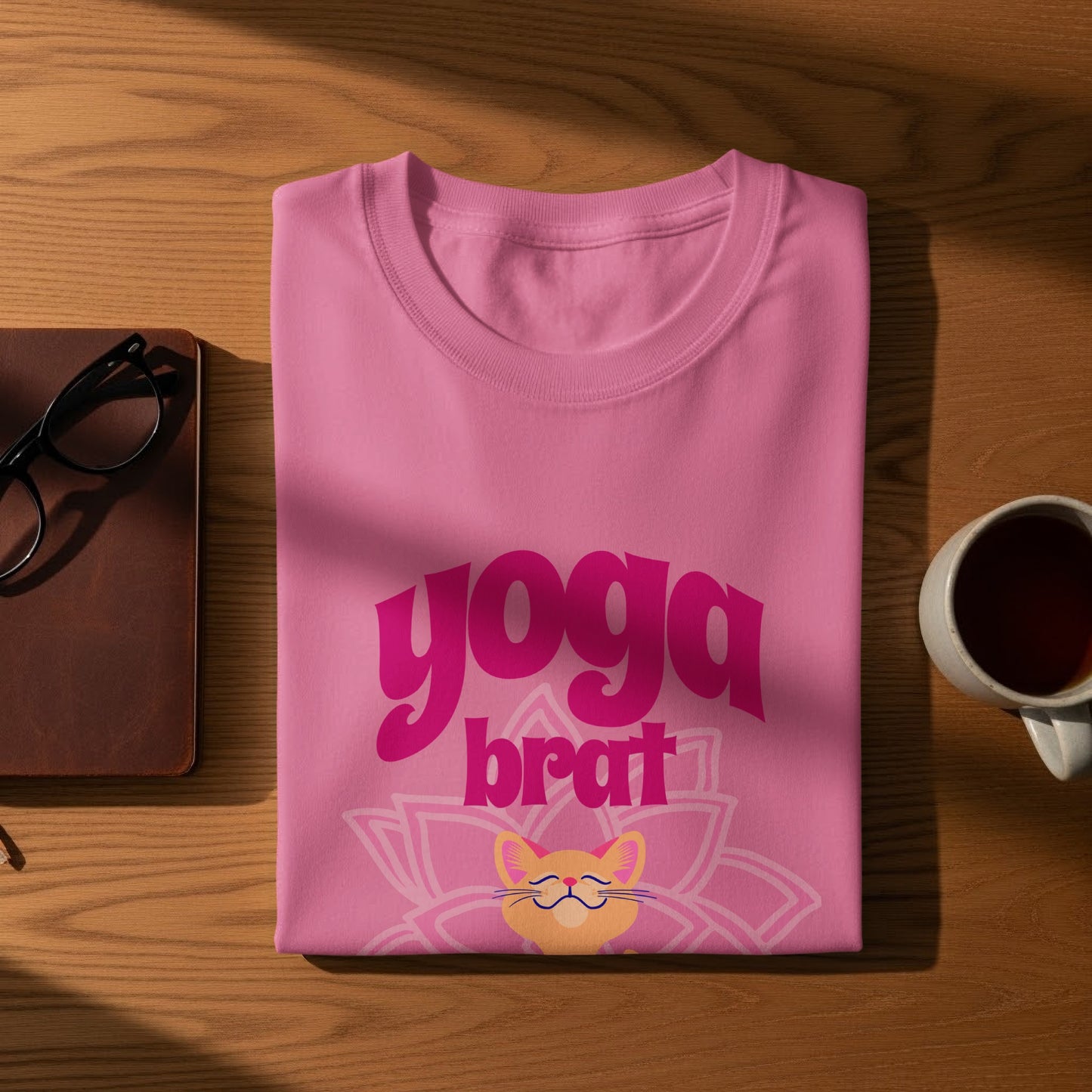 Comfortable Yoga Brat Graphic Tee Shirt product