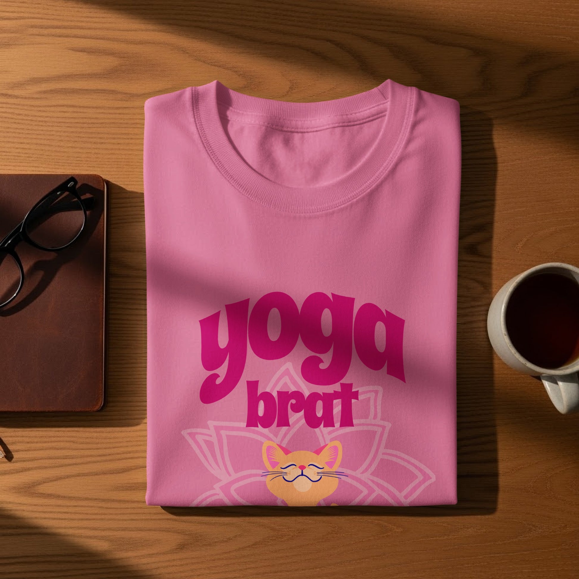 Comfortable Yoga Brat Graphic Tee Shirt product
