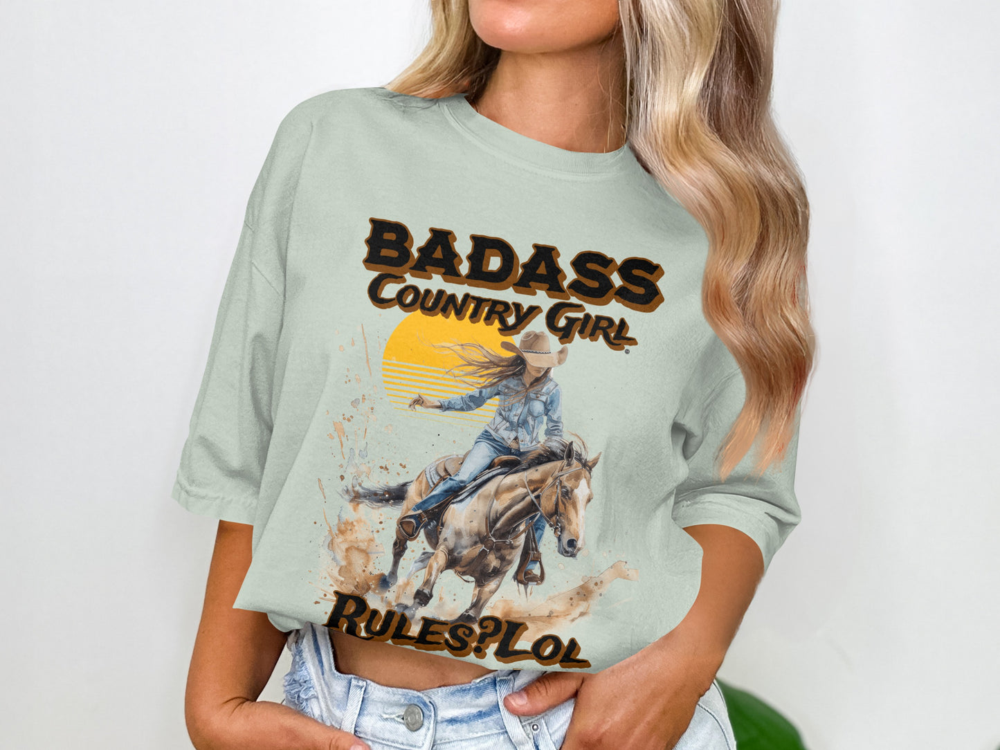 Badass Country Girl Rules Funny Graphic T-shirt product type