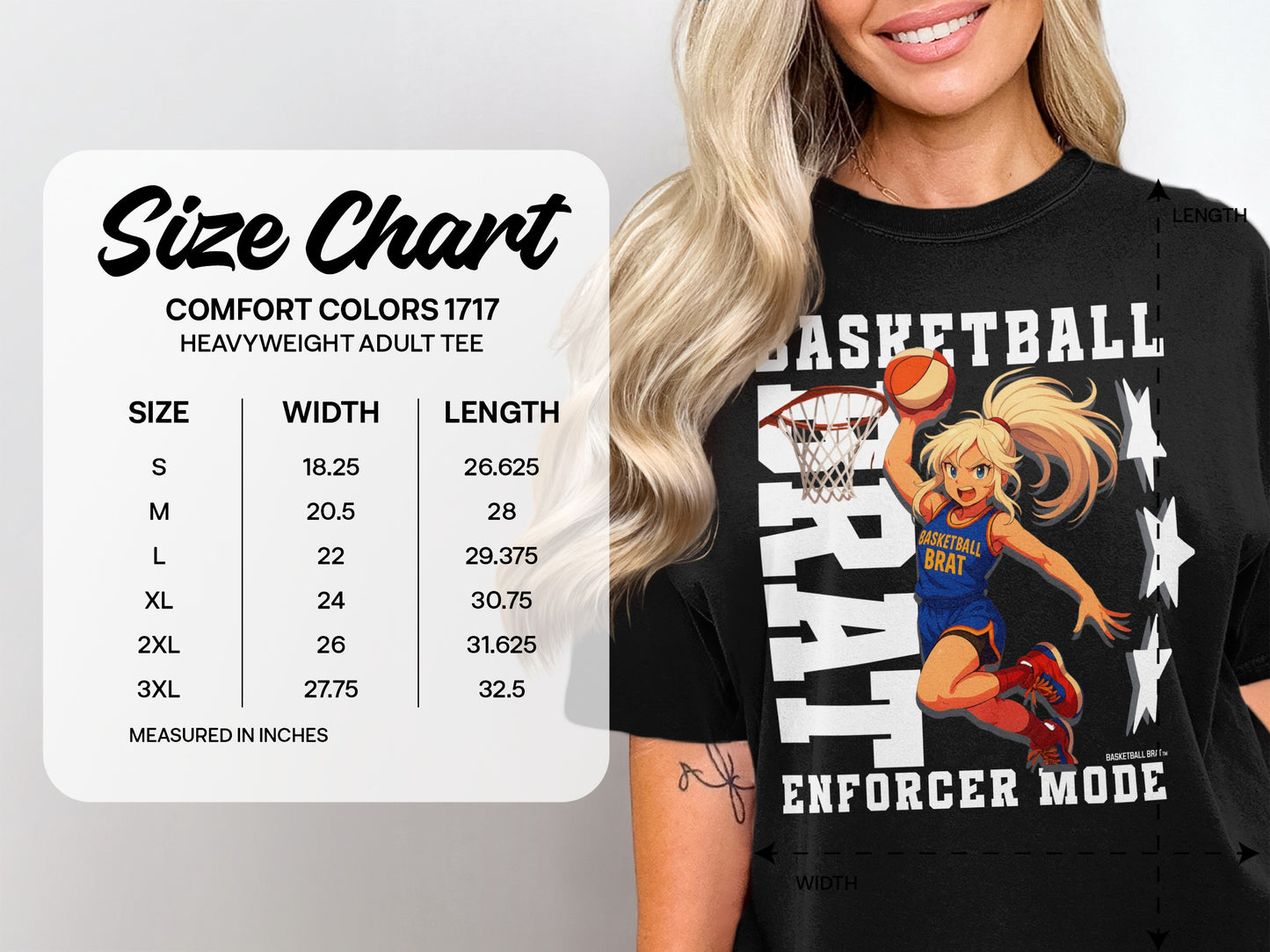 Basketball Brat Enforcer Mode Graphic Adult Tee product