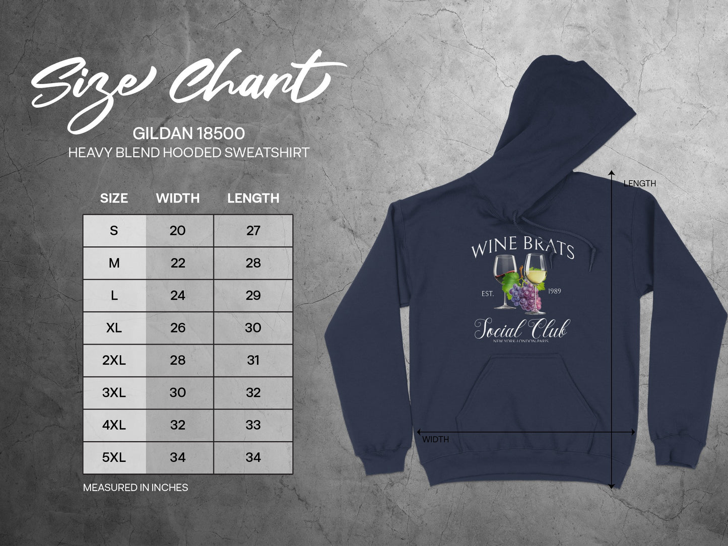 Wine Brats Social Club Hooded Sweatshirt Product