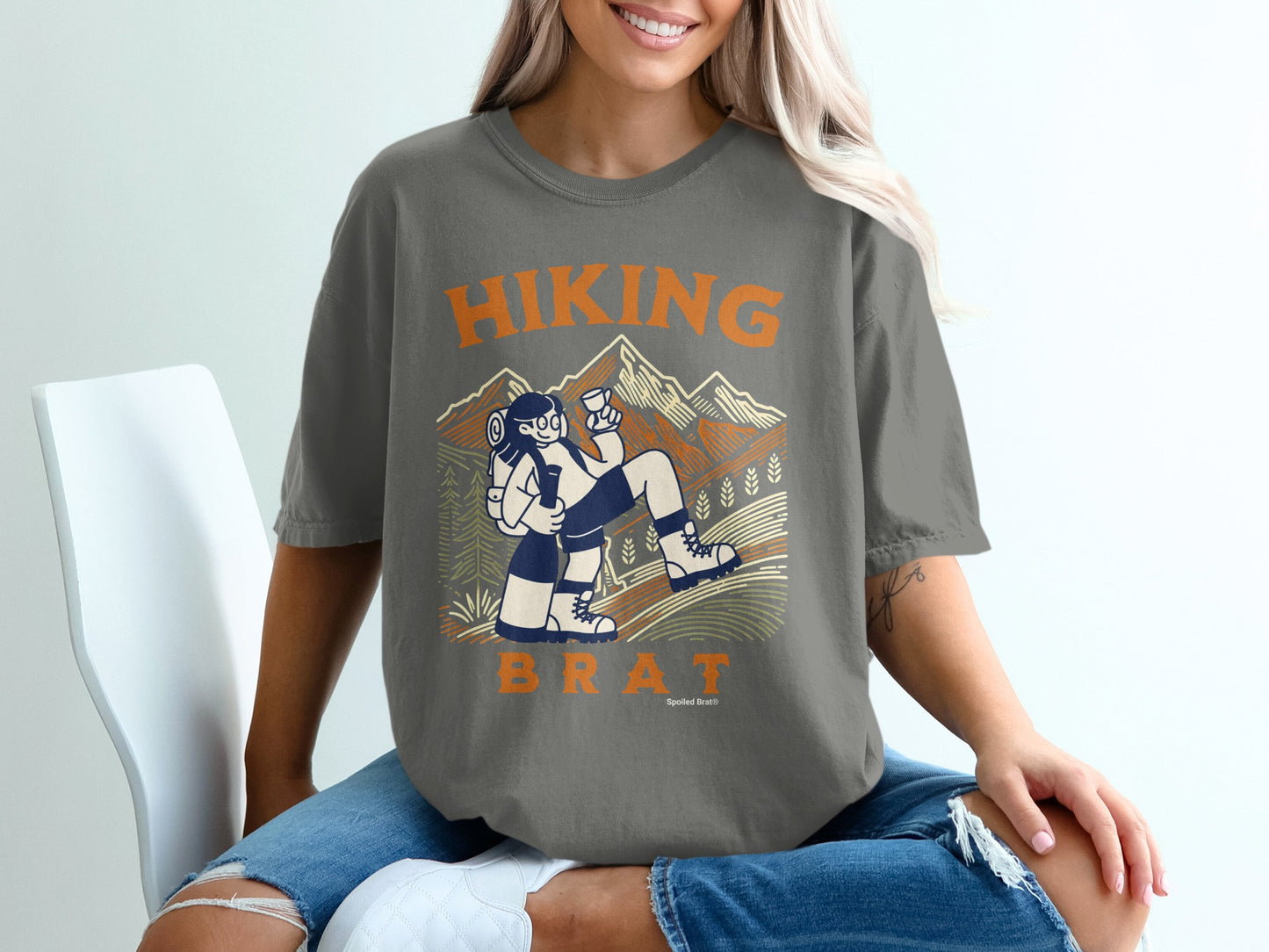 Hiking Brat Graphic Tee Perfect for Outdoor Adventures