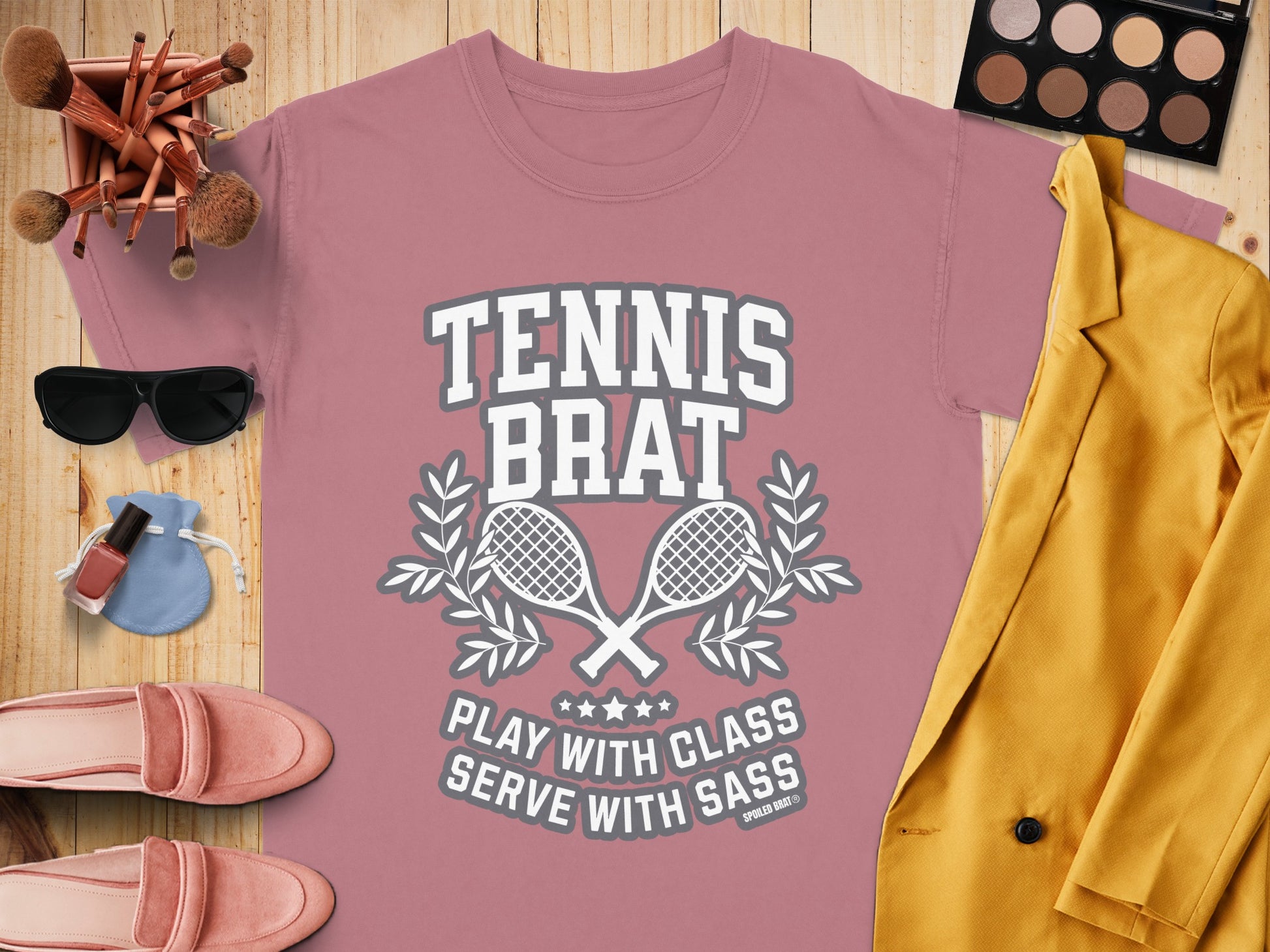 Tennis Brat Serve with Class Sassy Graphic Tee product