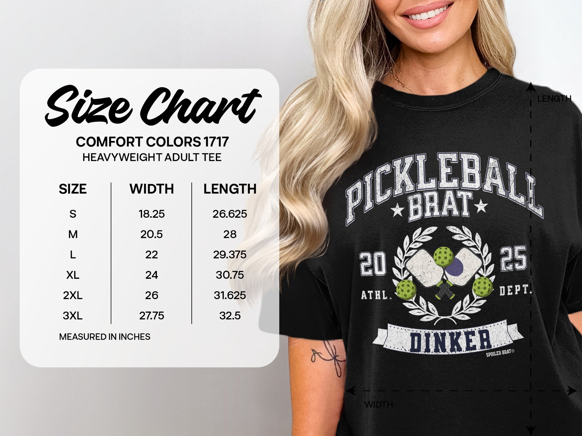 Pickleball Brat Design Black Heavyweight Adult Tee product