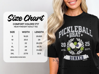 Pickleball Brat Design Black Heavyweight Adult Tee product