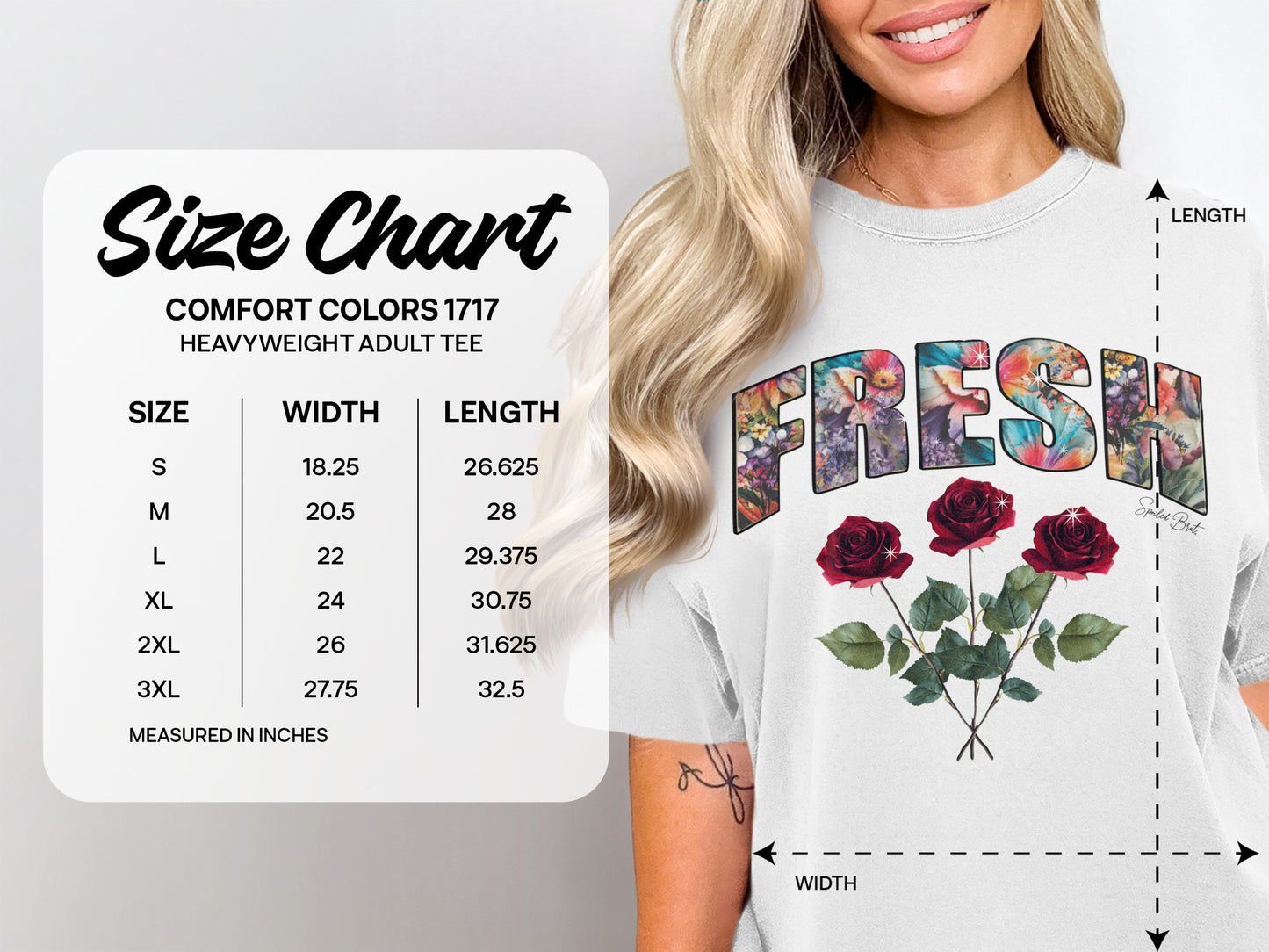 Fresh Floral Graphic Tee with Roses product