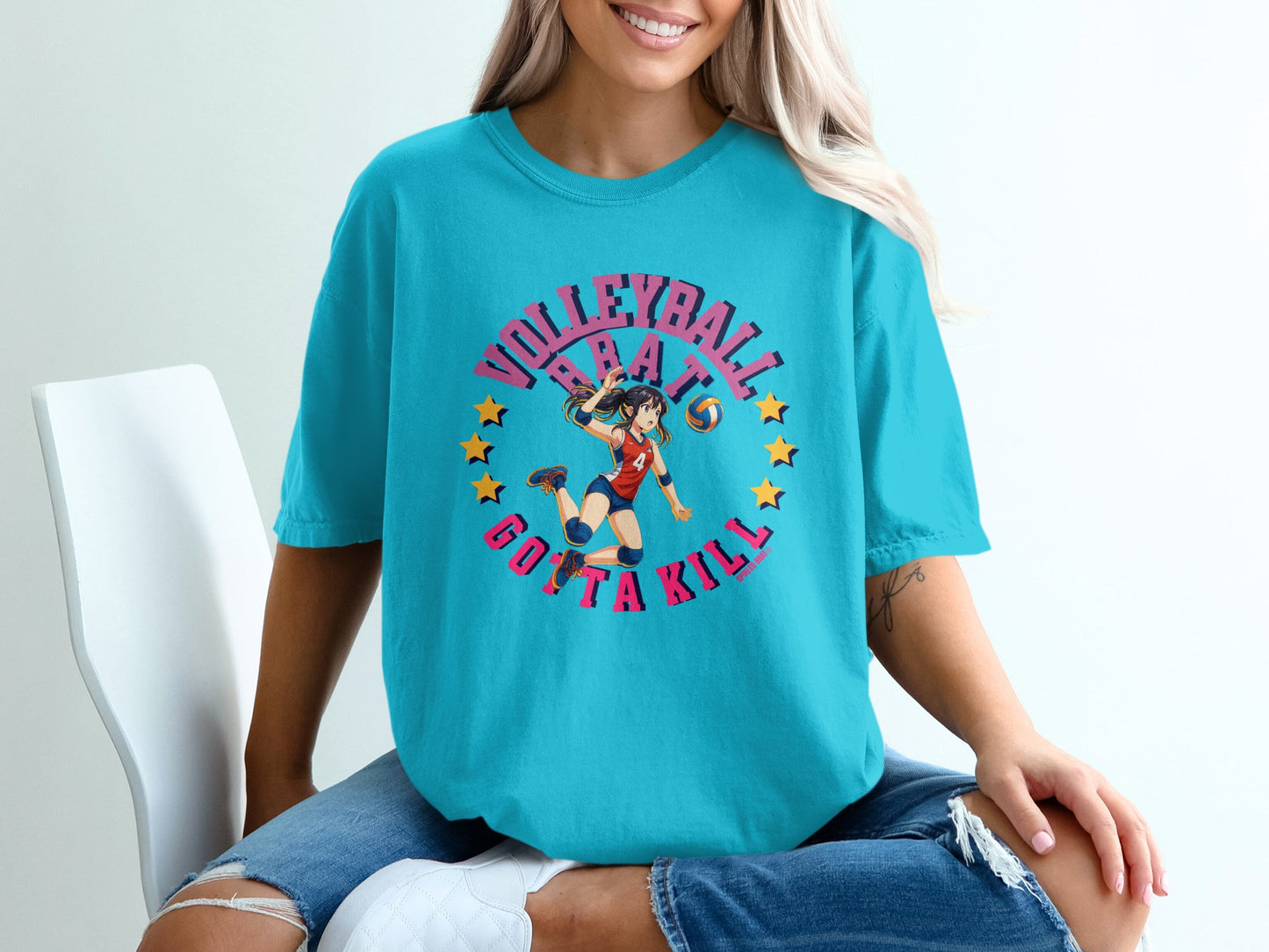 VOLLEYBALL GOTTA KILL Anime Girl Spiker Stars product type