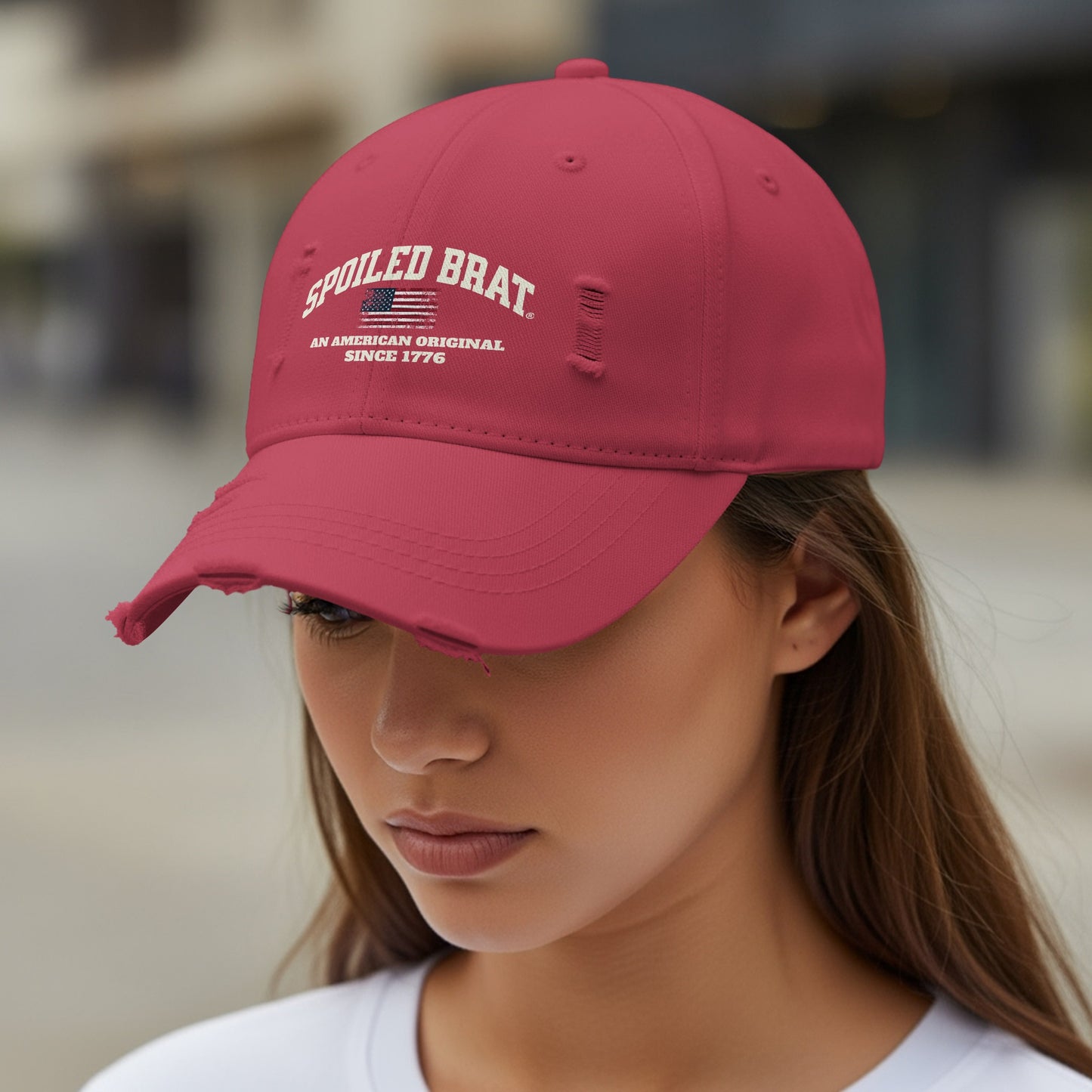 Spoiled Brat American Original Distressed Baseball Cap product