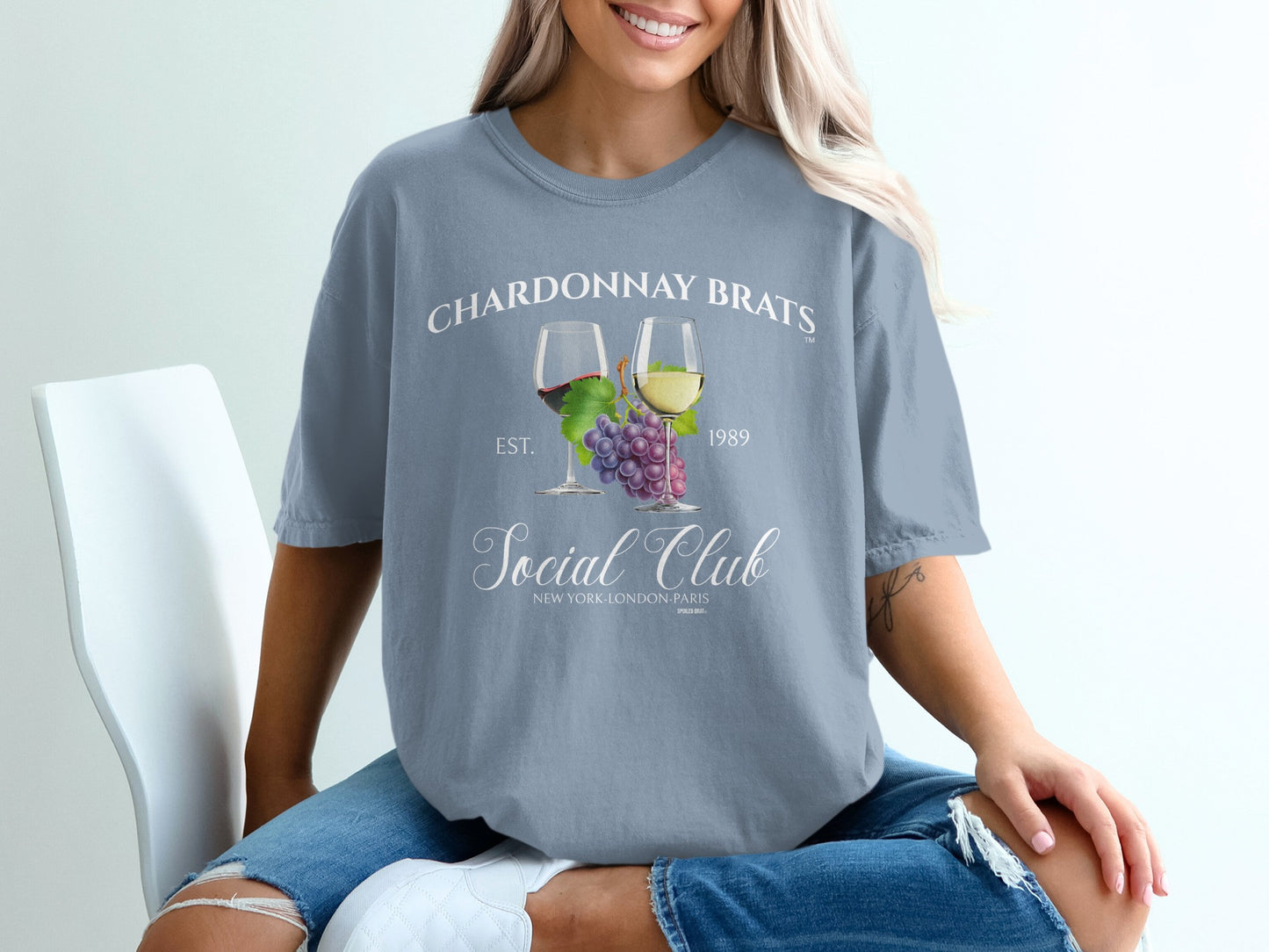 Chardonnay Brats Social Club 1989 Graphic T-Shirt