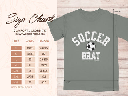 Soccer Brat Heavyweight Adult Tee Soccer Graphic Shirt