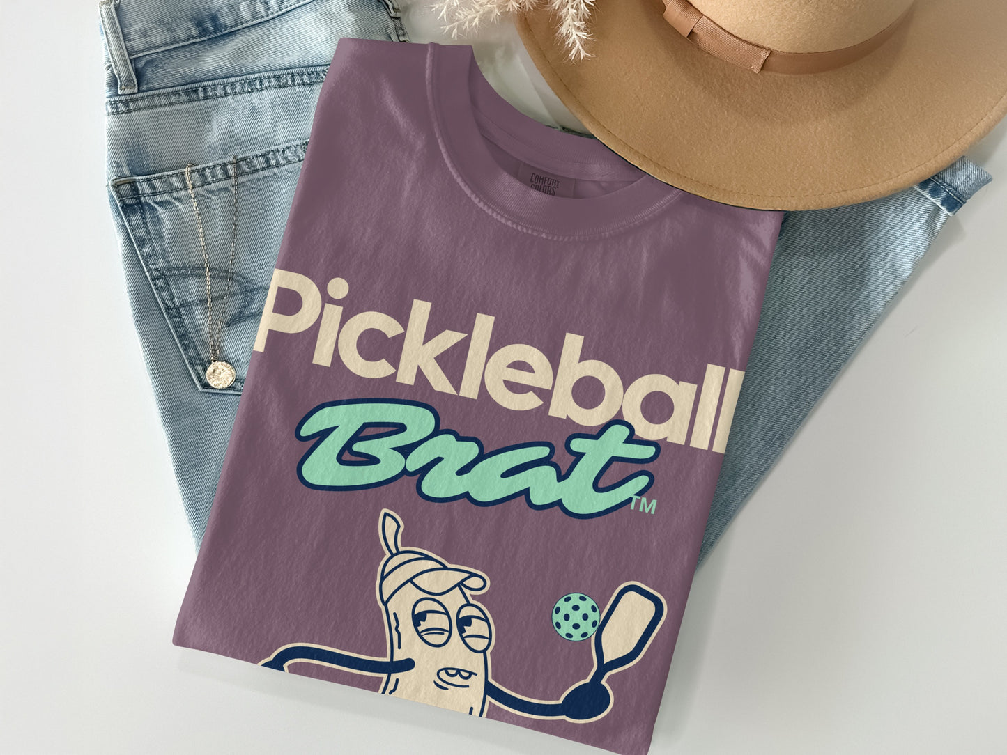 Pickleball Brat Design on Casual Shirt Apparel