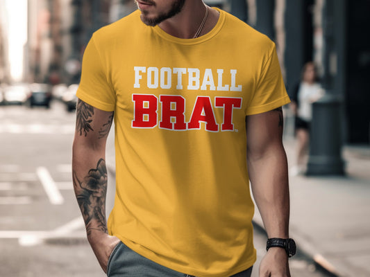 Football Brat Printed Yellow Tee Shirt product