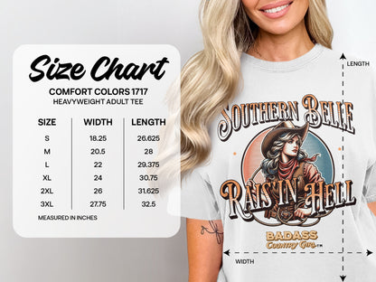 Southern Belle Raisin Hell Badass Country Girl Tee product