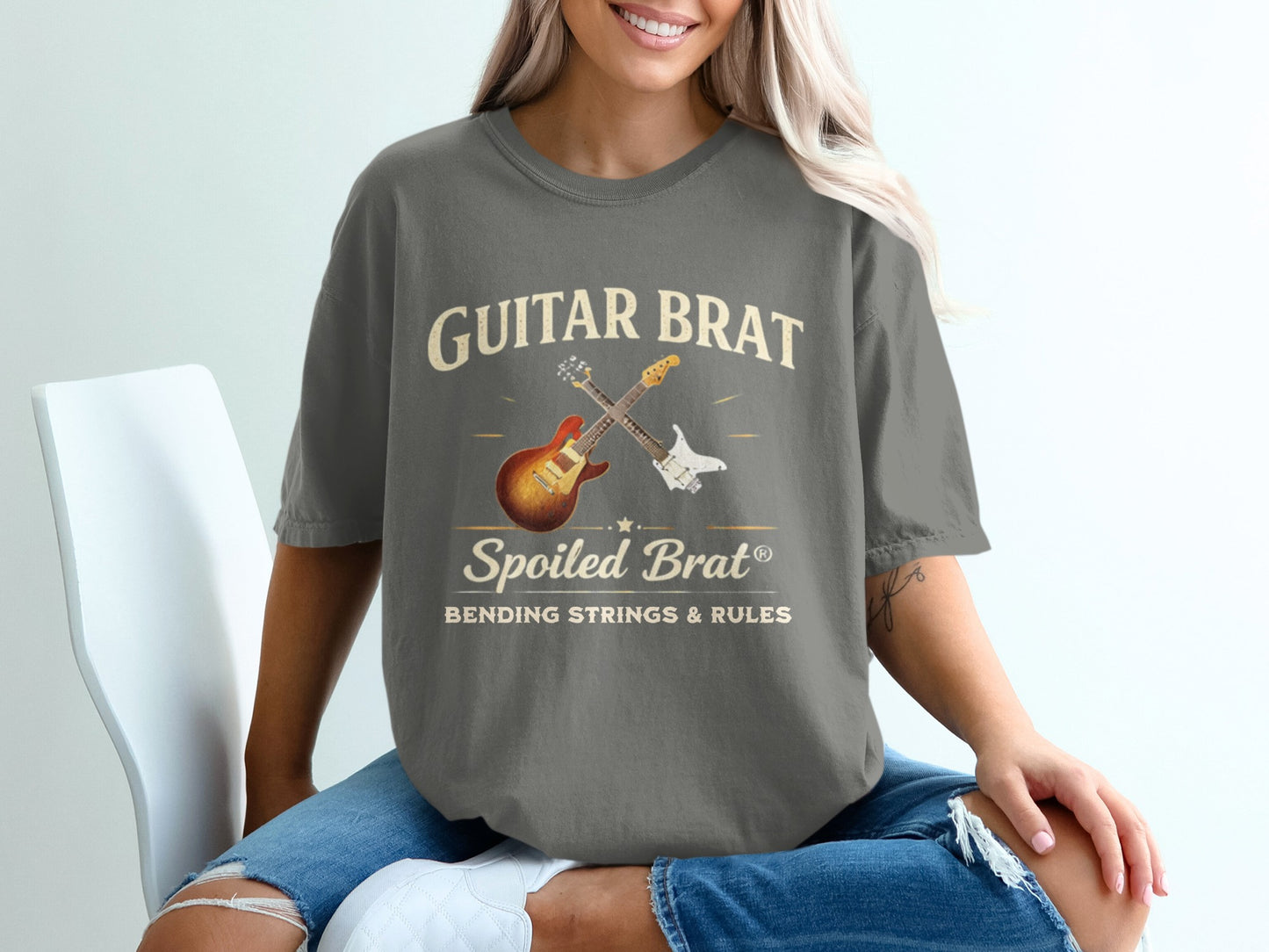 Guitar Brat Spoiled Brat Bending Strings & Rules T-shirt