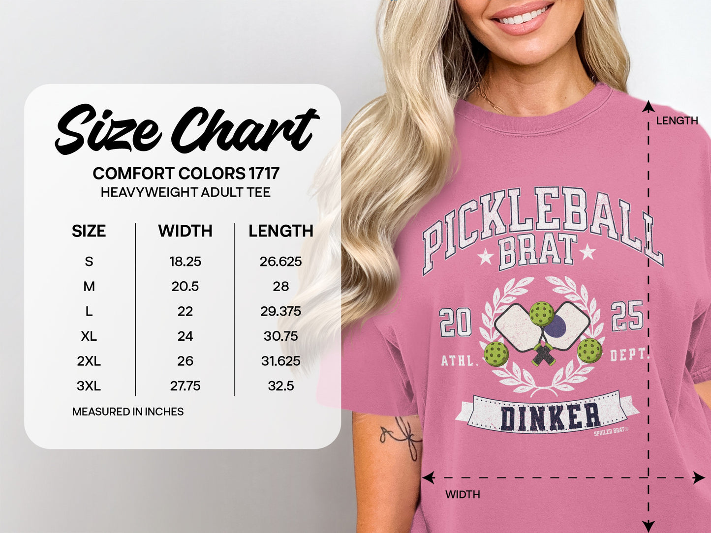 Pickleball Brat Dinker 2025 Comfort Colors Tee product