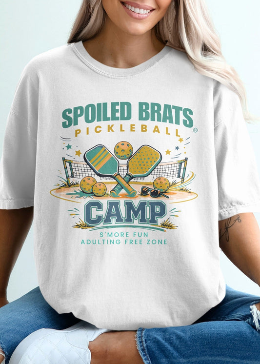 Spoiled Brats Pickleball Camp S'more Fun Adulting Free T-shirt