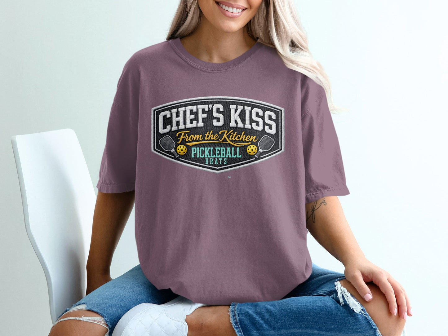 Chef's Kiss From the Kitchen Pickleball Brats T-Shirt