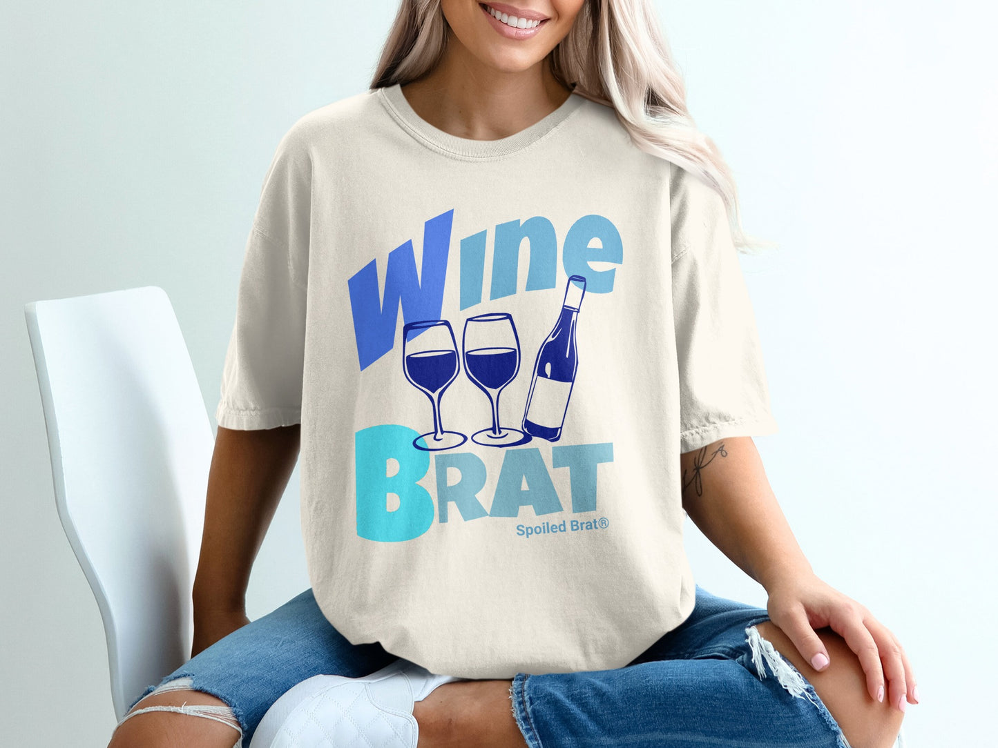 Wine Brat Spoiled Brat Graphic Tee Shirt Product