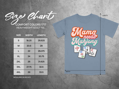 Mama Needs Mahjong Heavyweight Adult Tee