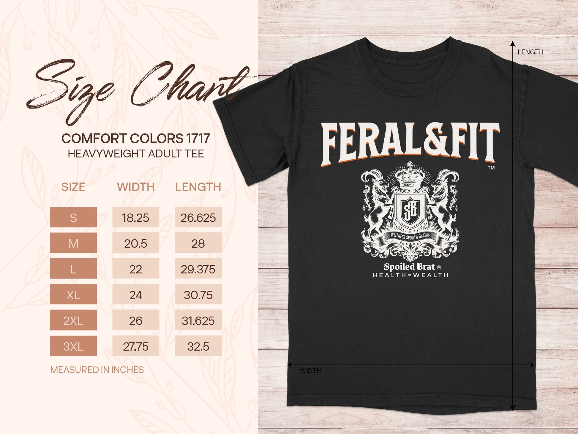 Feral & Fit Spoiled Brat Health Wealth Adult Tee product