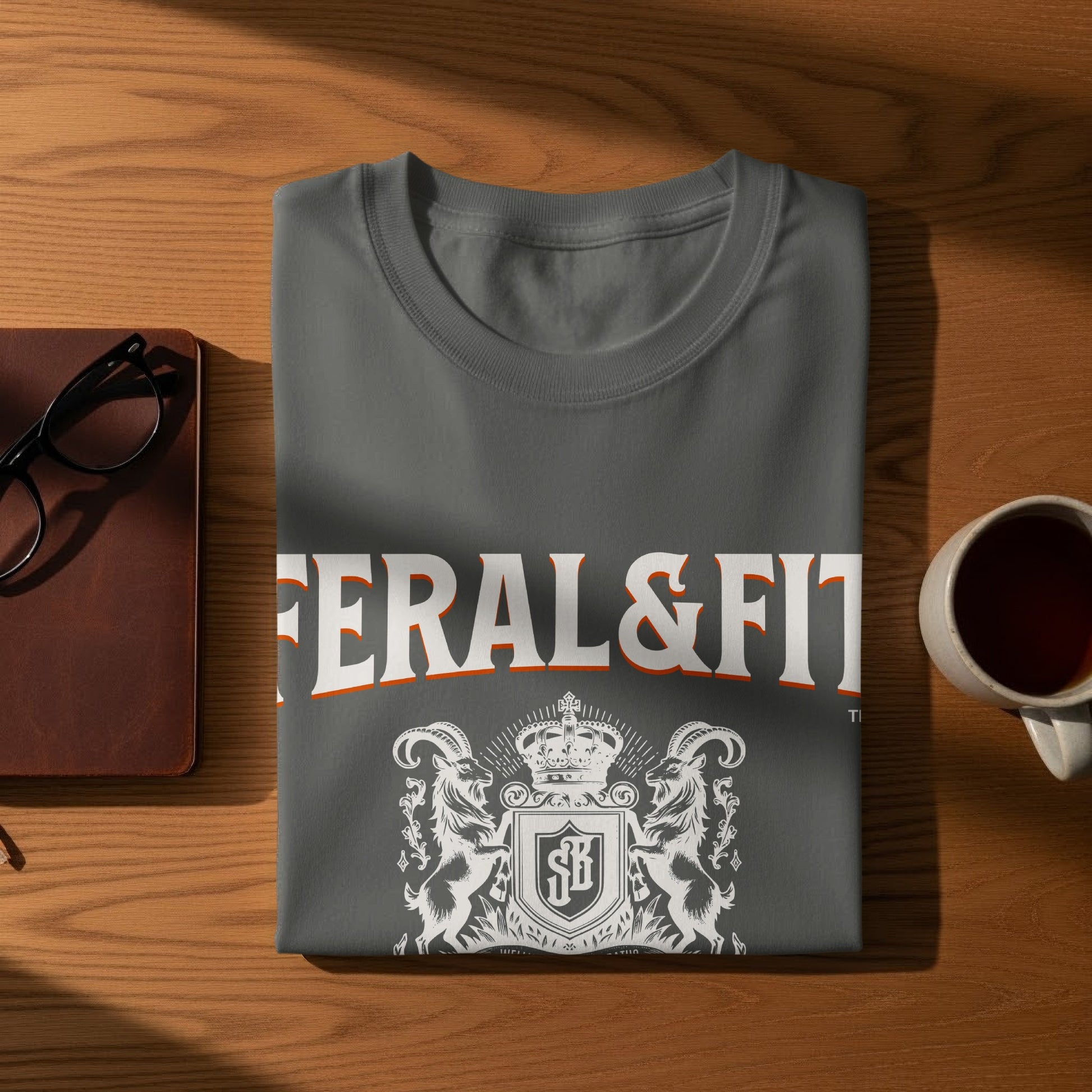 FERAL&FIT Shirt with Crest Design Graphic product