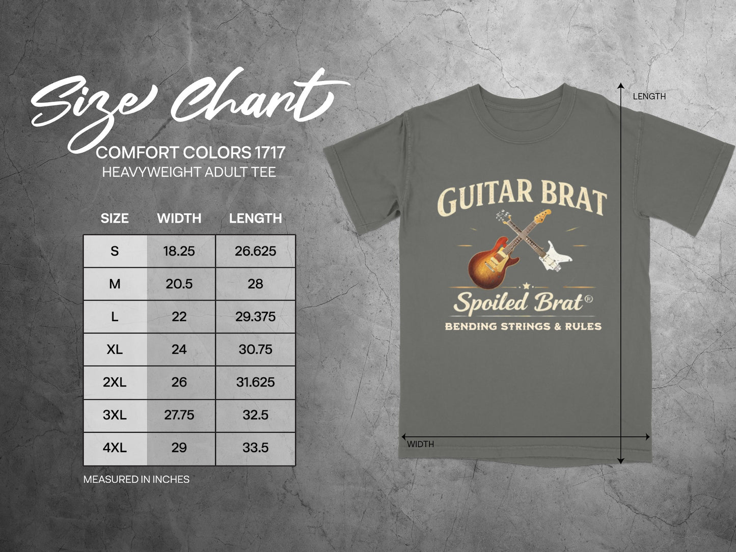 Guitar Brat Spoiled Brat Bending Strings Adult Tee