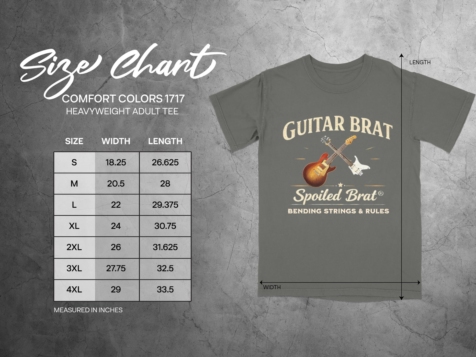 Guitar Brat Spoiled Brat Bending Strings Adult Tee