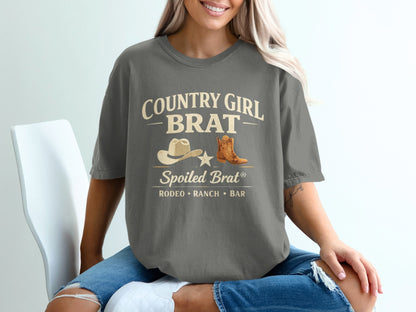 Country Girl Brat Spoiled Brat Rodeo Ranch Bar T-Shirt