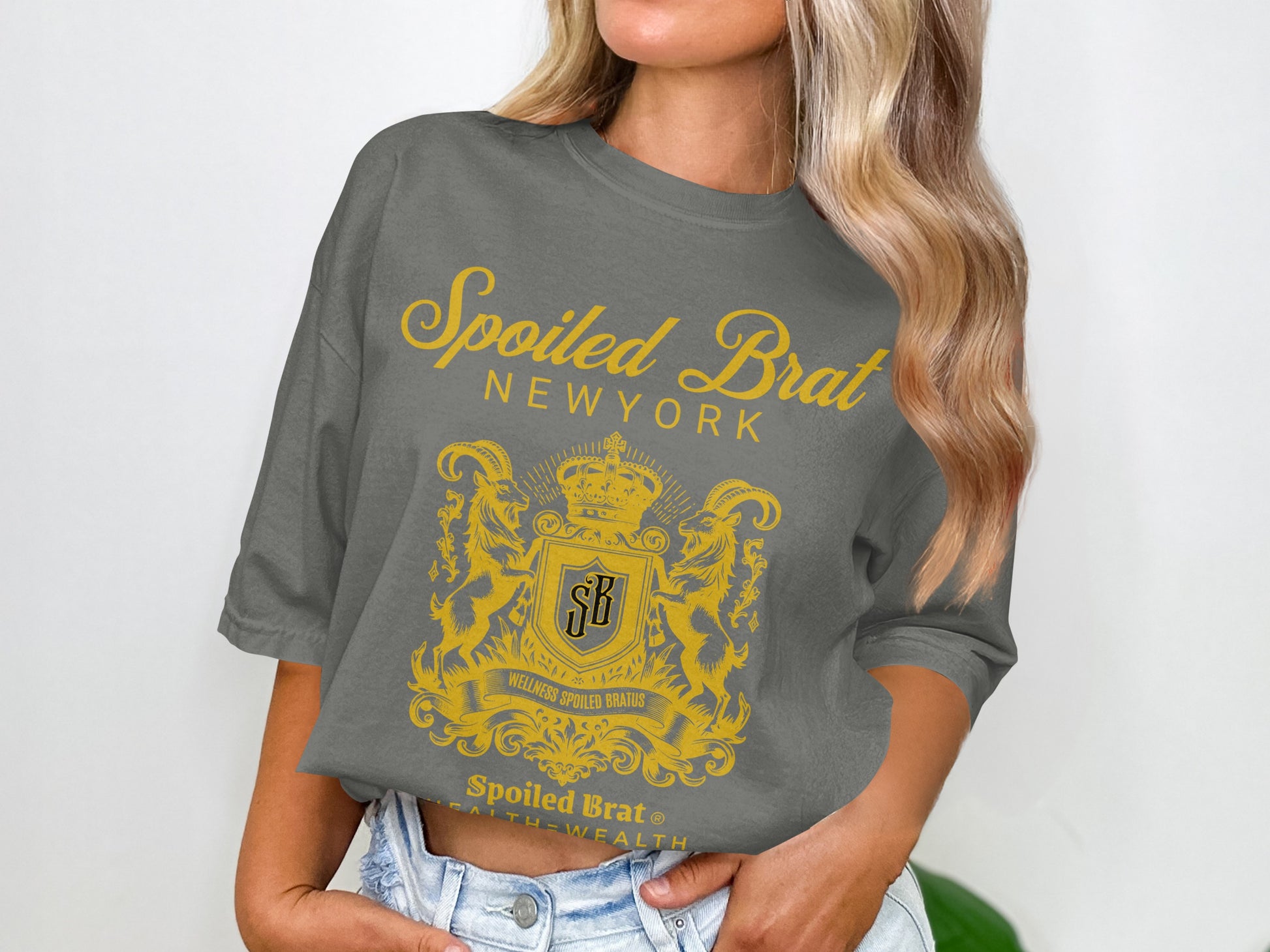 Spoiled Brat New York Shirt with Elaborate Shield Design product type