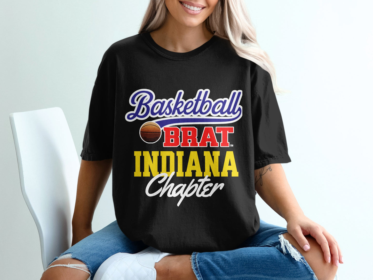 Basketball BRAT INDIANA Chapter Design T-shirt
