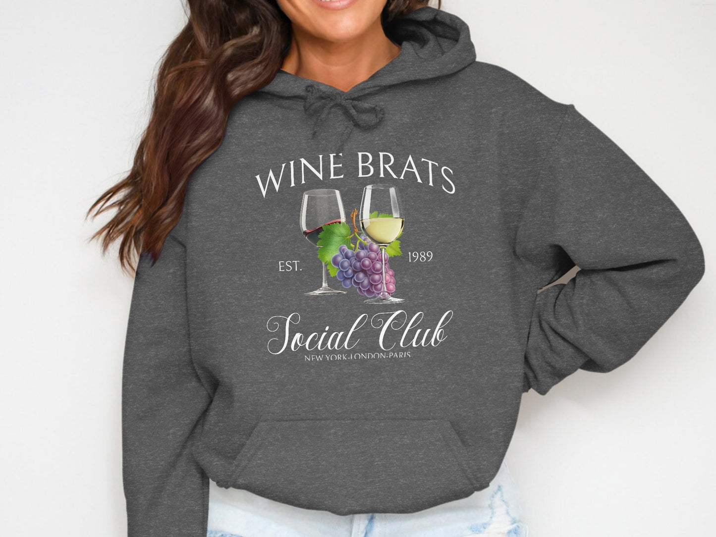 Wine Brats Social Club Hoodie for Wine Enthusiasts