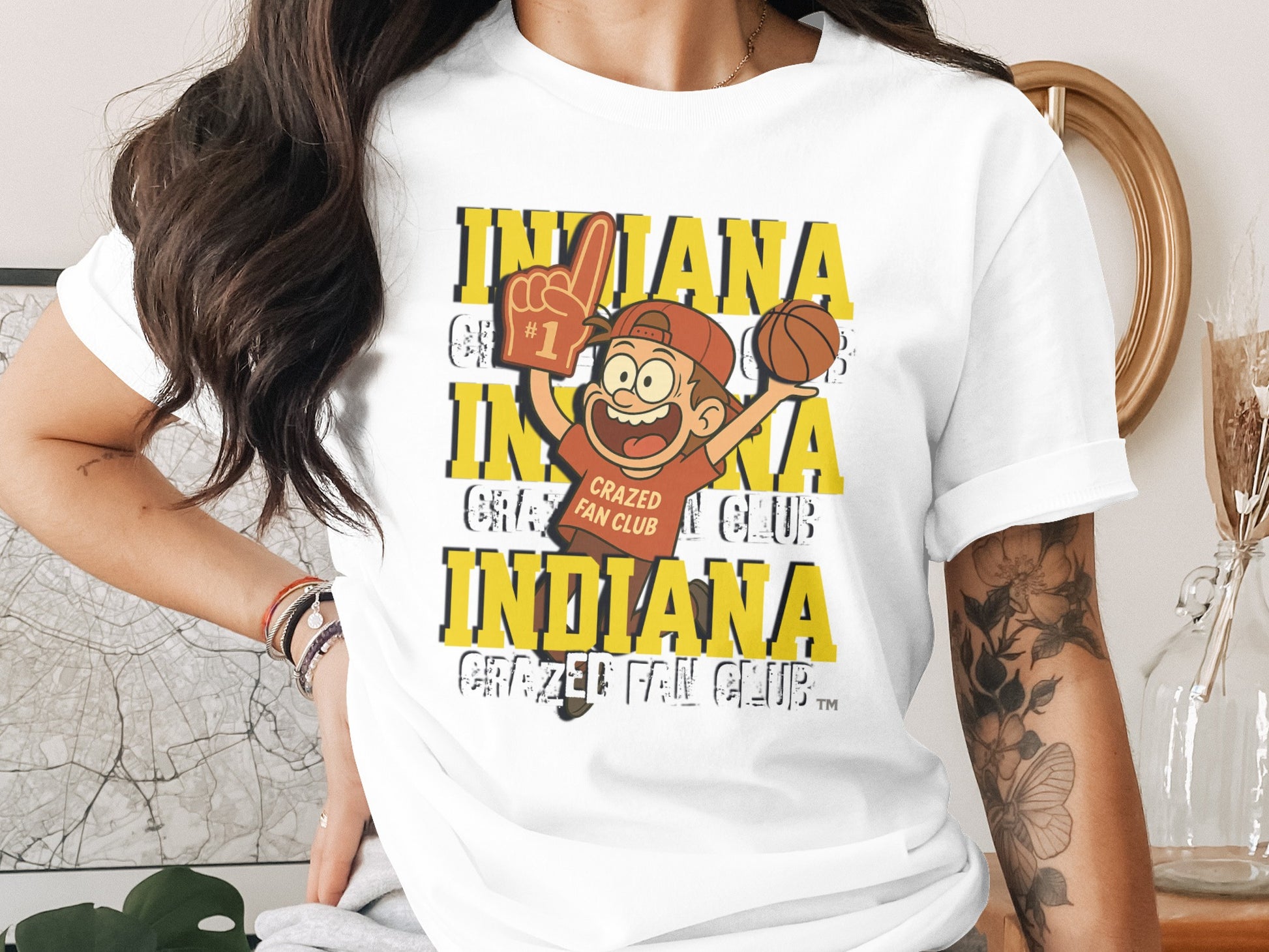 Indiana Crazed Fan Club Basketball Graphic Shirt product