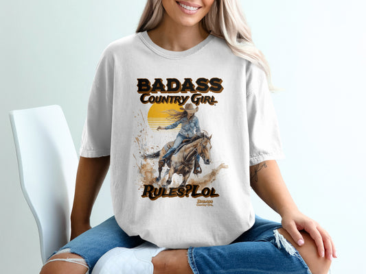Badass Country Girl Rules LOL Graphic Tee product