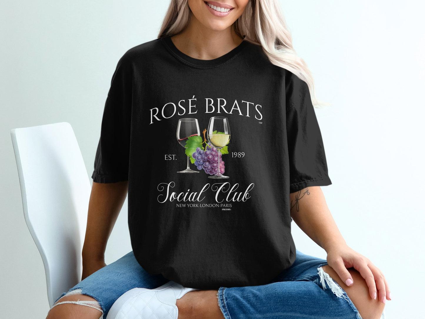 Rosé Brats Social Club New York London Paris T-shirt