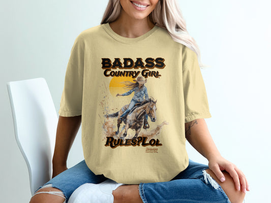 Badass Country Girl Rules LOL Graphic T-Shirt product type