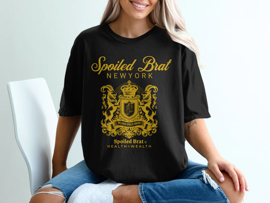 Spoiled Brat New York Health Wealth Crest T-Shirt product