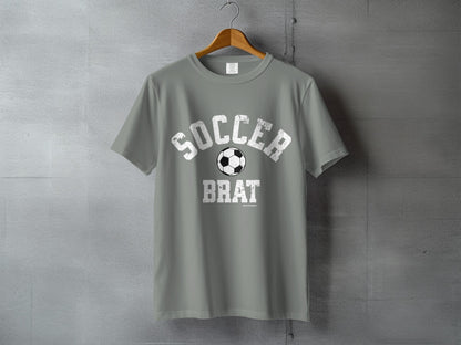 Soccer Brat Shirt with Soccer Ball Graphic Design