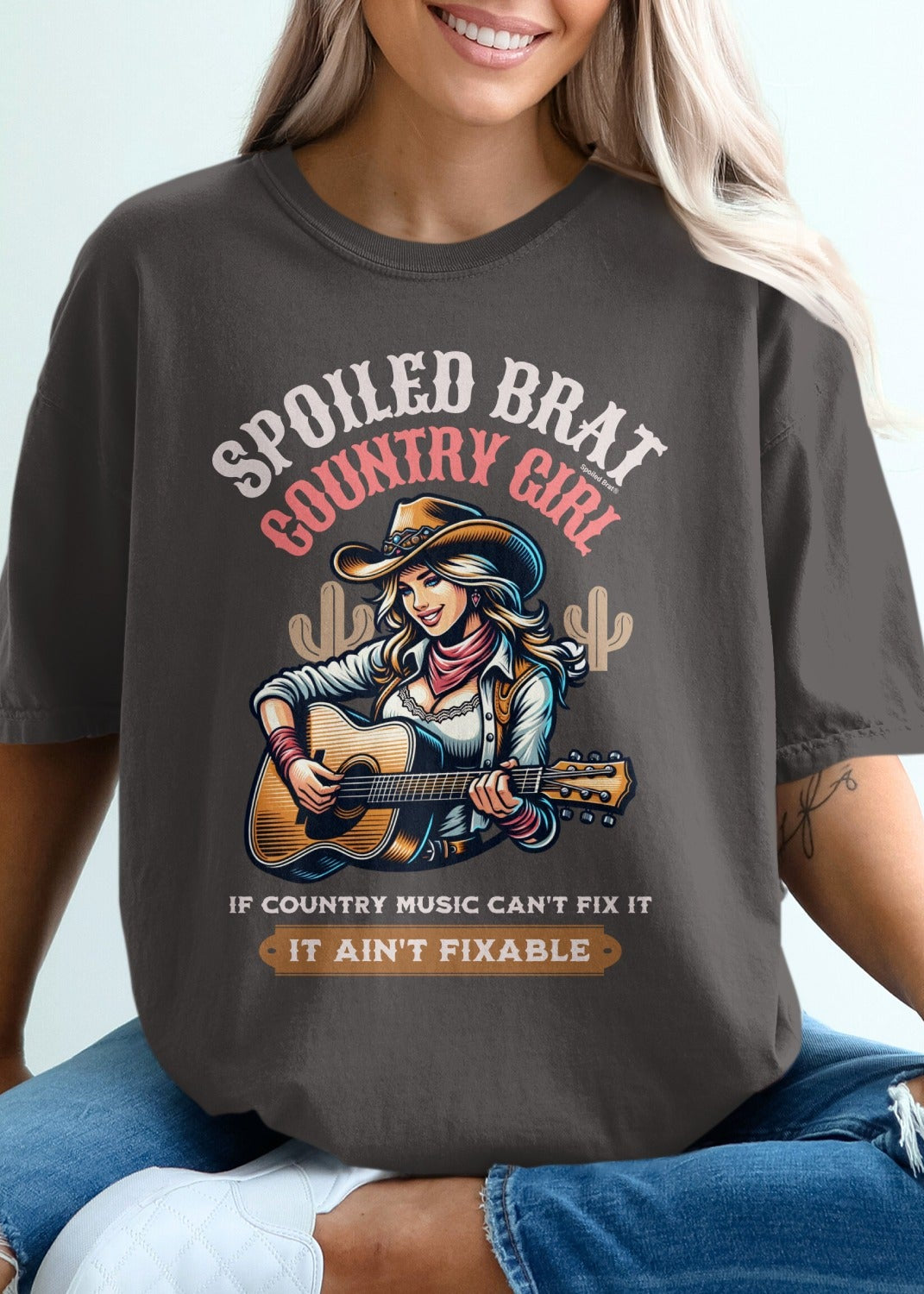 Spoiled Brat Country Girl If Country Music Can't Fix It Shirt