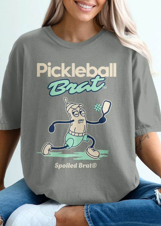 Pickleball Brat Spoiled Brat Graphic Tee for Fun Apparel
