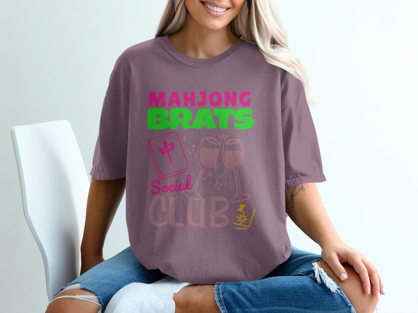 MAHJONG BRATS Social CLUB Funny Graphic product type