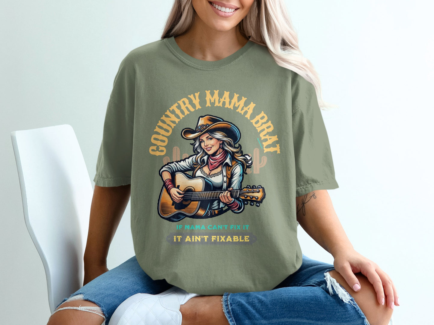 Country Mama Brat It Ain't Fixable Graphic Tee