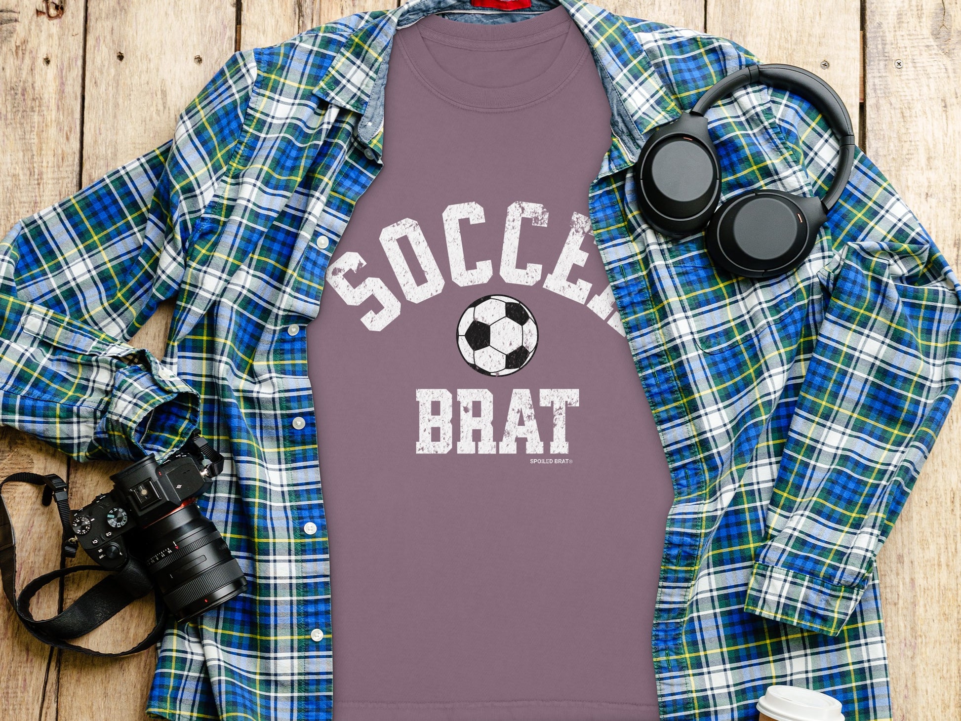 Soccer Brat Graphic Tee with Retro Design Shirt