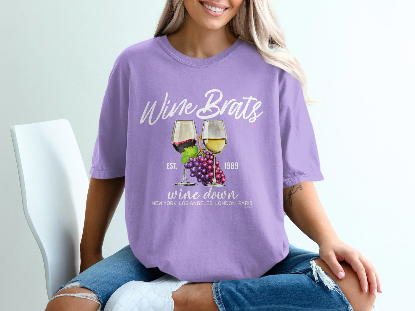Wine Brats Est 1989 Wine Down New York London Paris Shirt