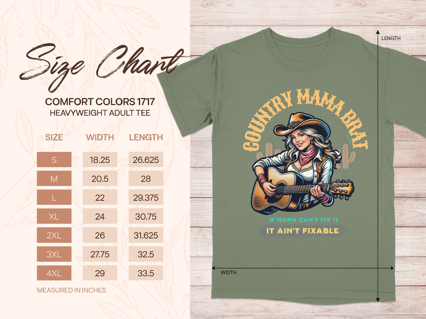 Country Mama Brat If Mama Can't Fix It Ain't Fixable Tee