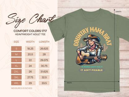 Country Mama Brat If Mama Can't Fix It Ain't Fixable Tee