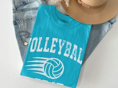Volleyball Graphic Teal T-Shirt for Sports Enthusiasts