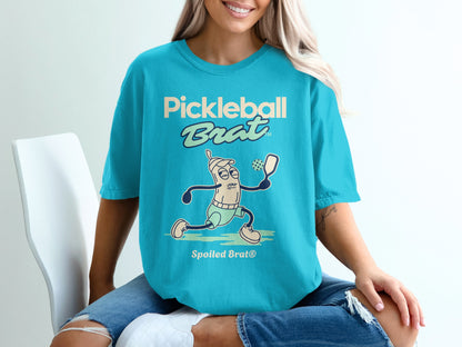 Pickleball Brat Spoiled Brat Funny Cartoon T-shirt