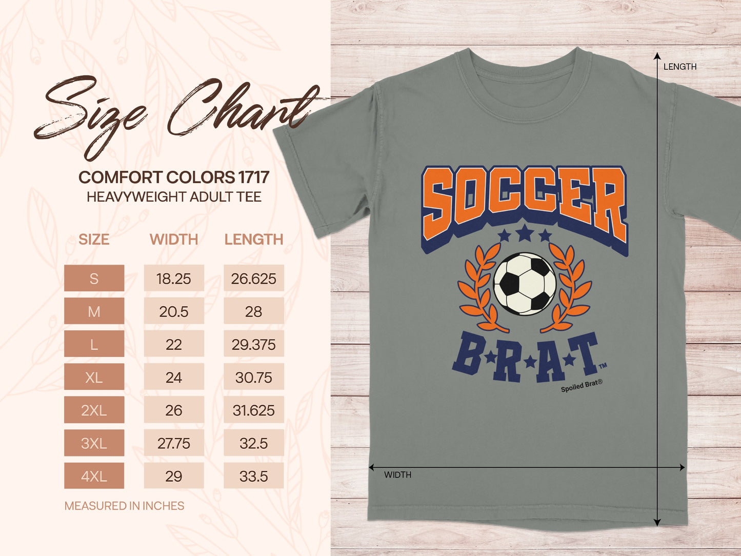 Soccer BRAT Spoiled Brat Heavyweight Adult Tee